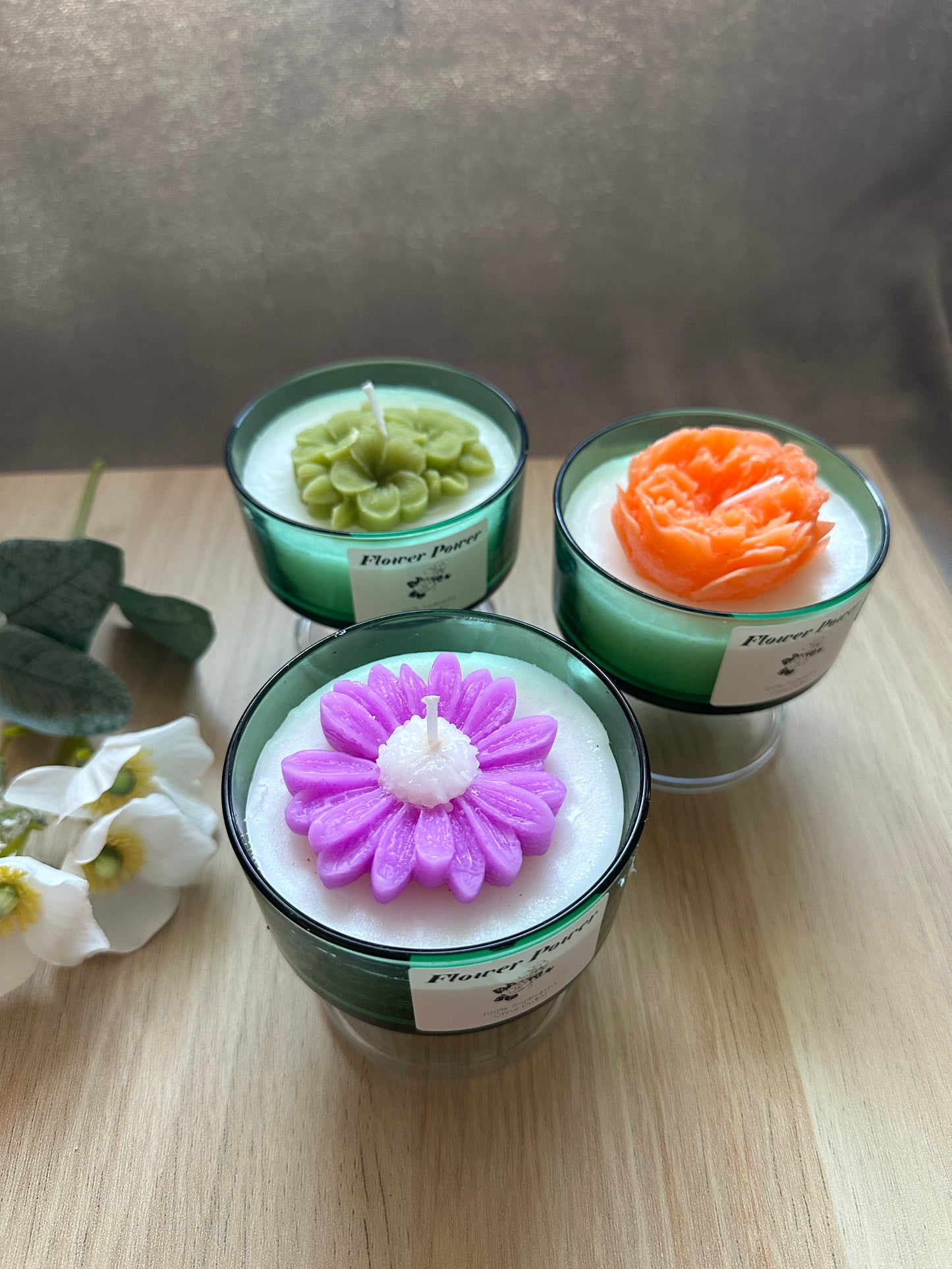 Flower Power in glass bowl