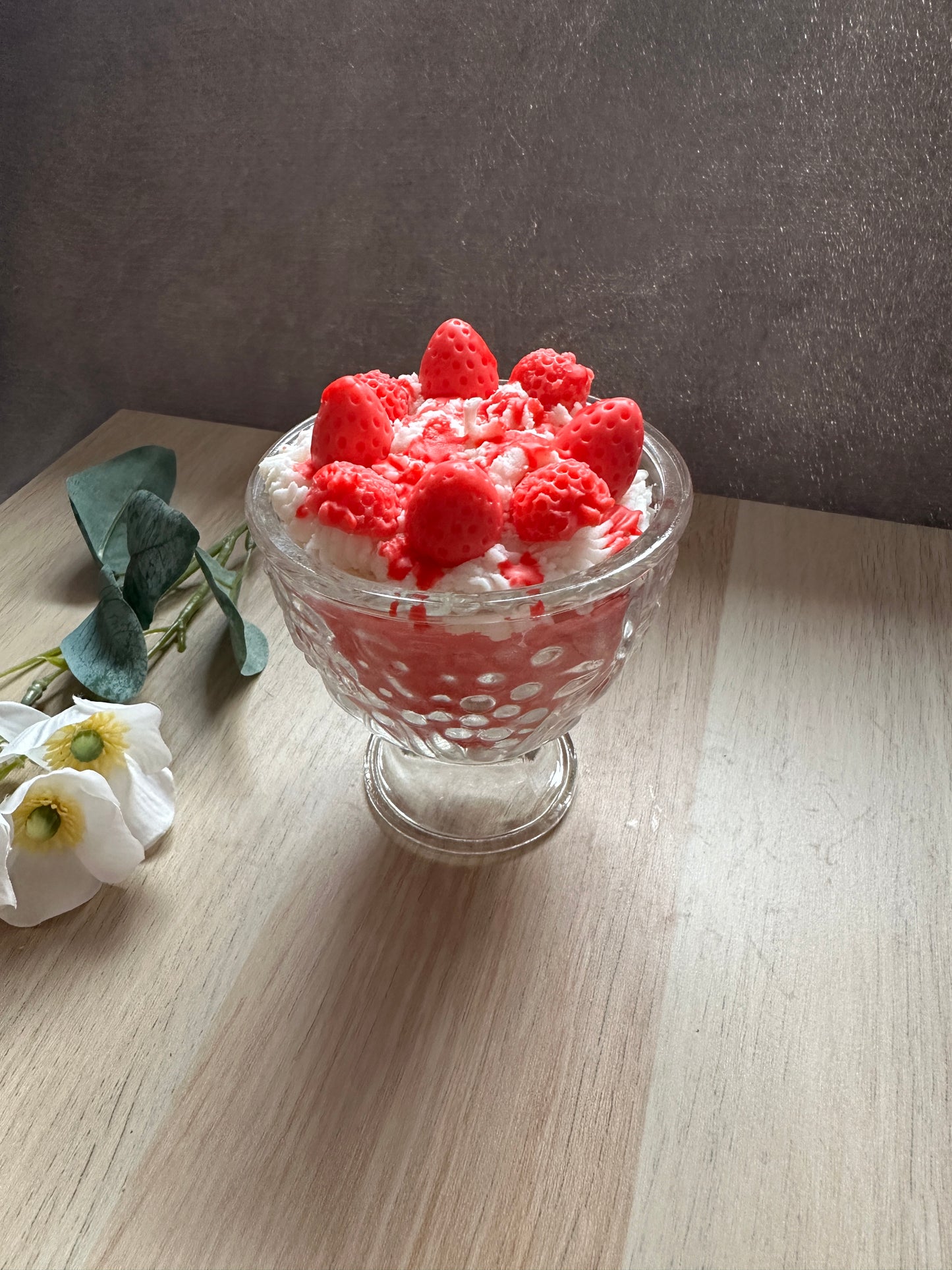 Dessertkerze im Glaskelch